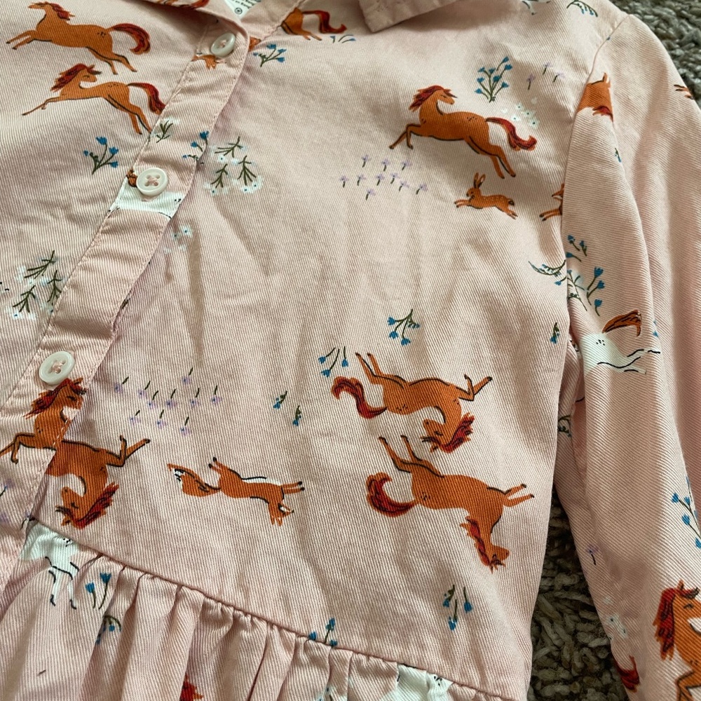 Carters Horse Print Dress - Girl - Picture 2 of 3